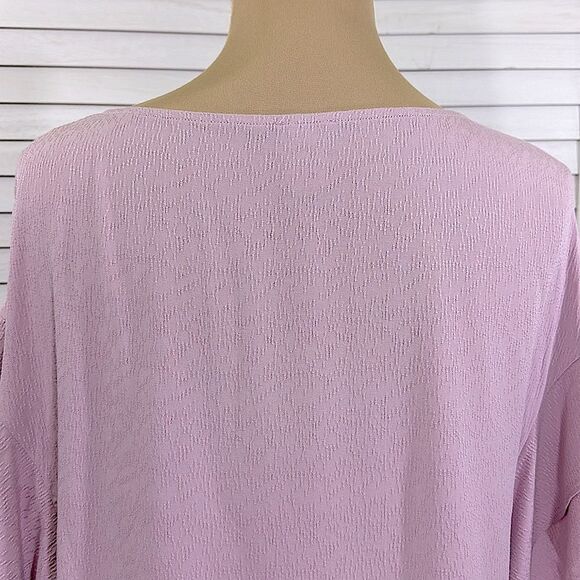 Chico's Top Size 1 (8) Flutter Sleeve Lightweight Flowy NWOT - Picture 8 of 11